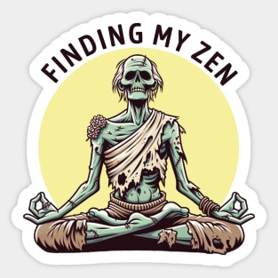 Finding my zen - Funny Yoga gift Sticker